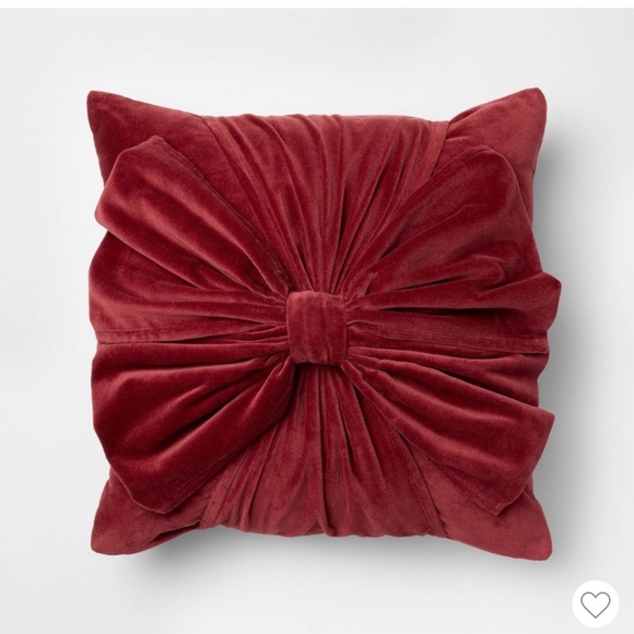 20x20 threshold designed with studio McGee velvet throw pillow burgundy - Picture 2 of 4